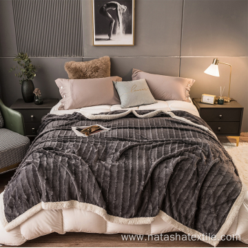 Jacquard winter warm milk flannel blanket